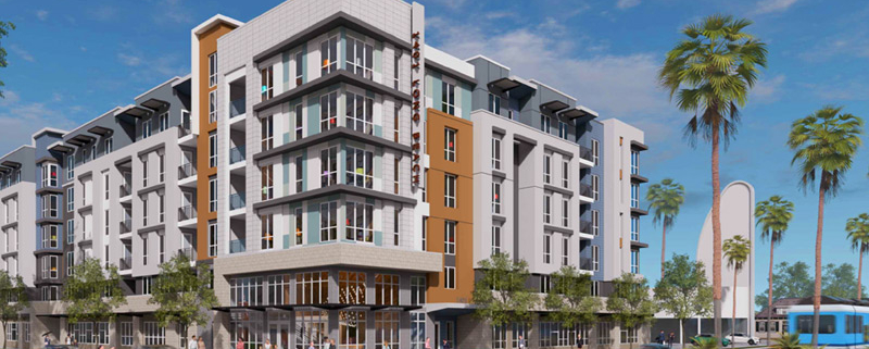 Rendering of 1401 Long Beach Boulevard development.