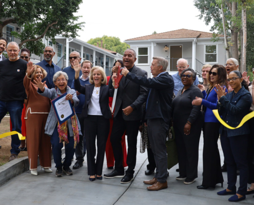 Friendship Terrace ribbon cutting ceremony.