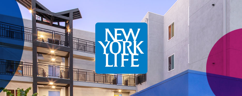 New York Life logo over affordable development