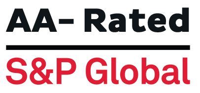 AA- S&P Ratings Badge