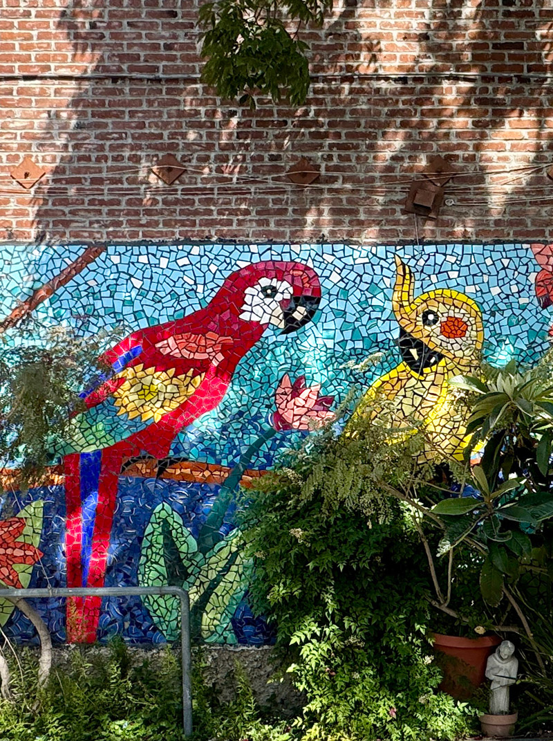SRO Housing development mosaic mural art.
